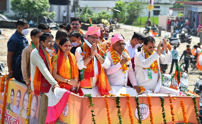 ऋषिकेश में सीएम धामी ने किया जन आशीर्वाद रैली में प्रतिभाग
