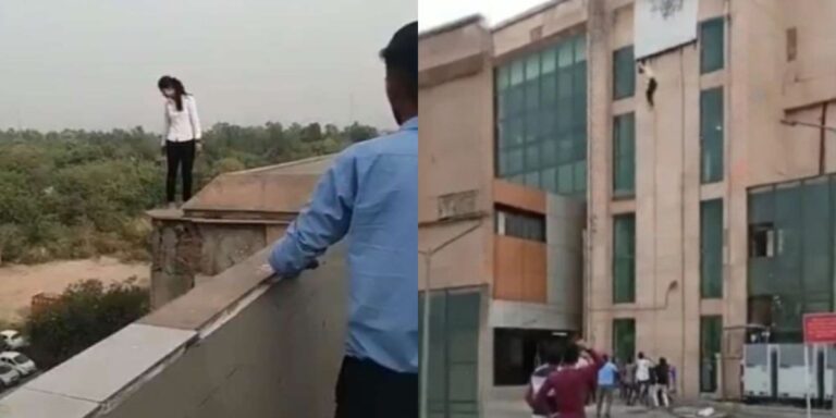 दिल्ली के अक्षरधाम मेट्रो स्टेशन की छत से युवती ने  लगाई छलांग-हुई मौत, सामने आया विडियो
