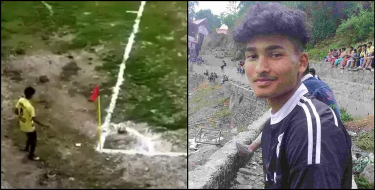 शानदार शॉट: उत्तराखंड का युवा खिलाड़ी अपनी फ्री किक स्टाइल से छाया सोशल मीडिया पर, देखें वीडियो