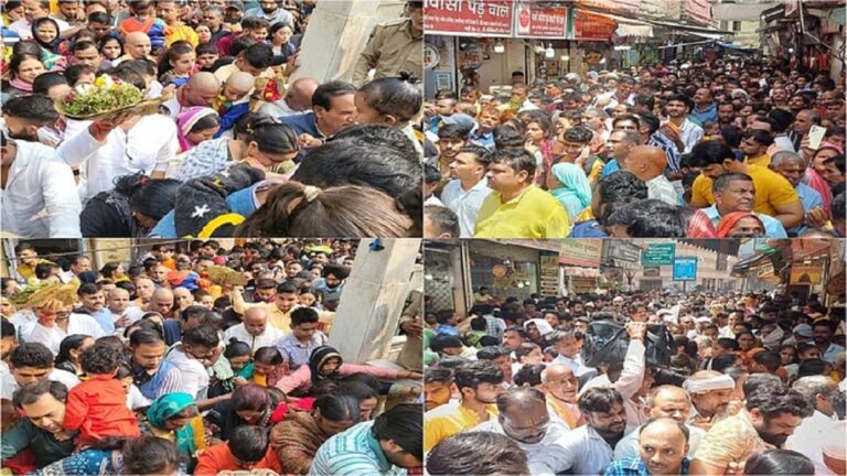मथुरा: दिवाली बाद बांके बिहारी के दर्शन को उमड़ा जनसैलाब, भीड़ ने उड़ाये होश