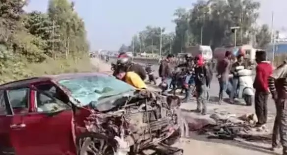 हल्द्वानी में दर्दनाक सड़क हादसा, कार और ट्रक की भिड़त-दो की मौत