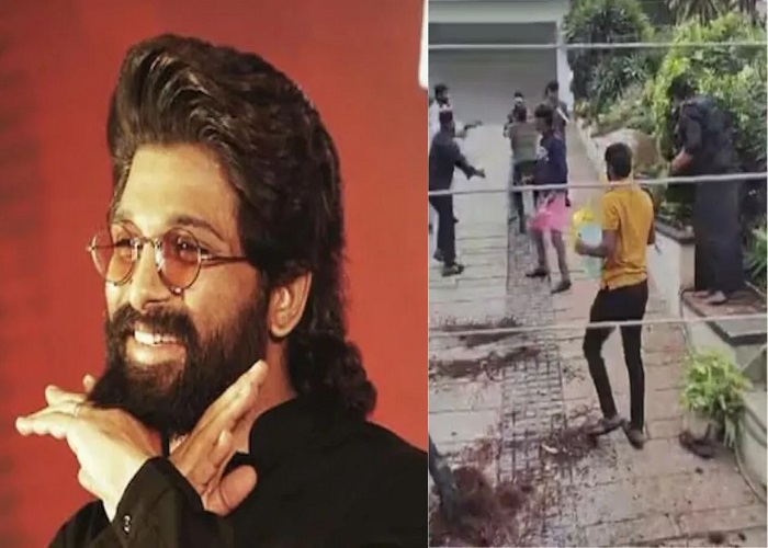 एक्टर अल्लू अर्जुन के घर पर जमकर नारेबाजी और पत्थरबाजी, उस्मानिया यूनिवर्सिटी से जुड़े 6 लोग गिरफ्तार