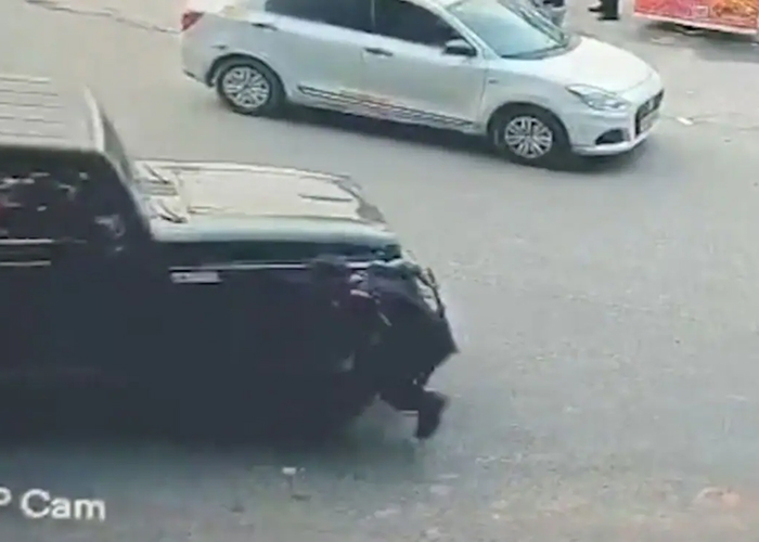 दिल्ली में SUV चालक का खौफनाक हमला: हॉर्न बजाने पर सिक्योरिटी गार्ड को दो बार कुचला