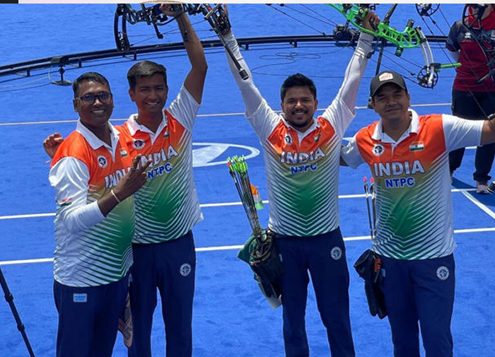 तीरंदाज़ी वर्ल्ड कप स्टेज-2: भारत के पुरुष कंपाउंड टीम ने लहराया स्वर्ण परचम