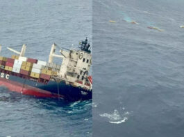 केरल तट पर कंटेनर जहाज पलटा, 21 क्रू मेंबर रेस्क्यू, 3 अब भी बचाव कार्य में जुटे