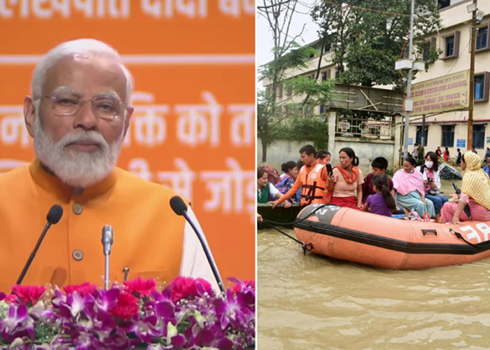 पूर्वोत्तर में बाढ़ पर PM मोदी की नजर, असम, सिक्किम और मणिपुर को हरसंभव मदद का भरोसा