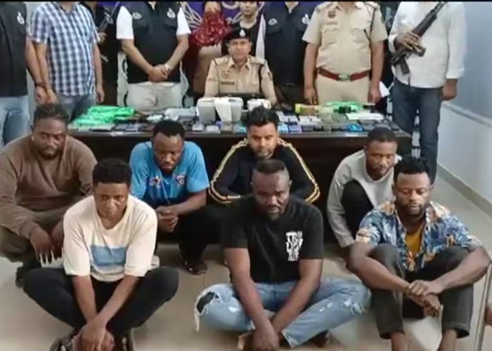 गुरुग्राम में 1 करोड़ की ड्रग्स के साथ 7 नाइजीरियन समेत 8 तस्कर गिरफ्तार, अंतरराष्ट्रीय रैकेट का भंडाफोड़