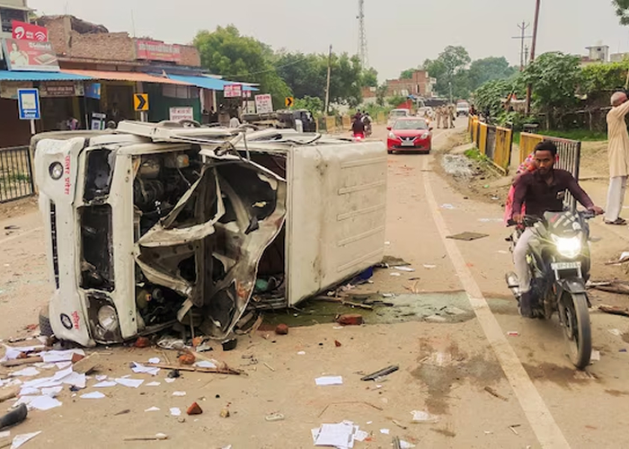 प्रयागराज में हिंसा: भीम आर्मी प्रमुख को रोके जाने पर बवाल, 50 समर्थक गिरफ्तार, कई वाहनों में तोड़फोड़