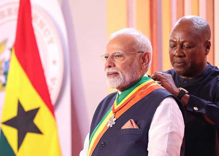 प्रधानमंत्री मोदी को घाना का सर्वोच्च राष्ट्रीय सम्मान, भारत-अफ्रीका संबंधों में नया अध्याय