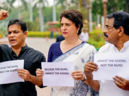 कैथोलिक ननों की गिरफ्तारी पर संसद में गरजे विपक्षी नेता, प्रियंका गांधी ने किया प्रदर्शन का नेतृत्व