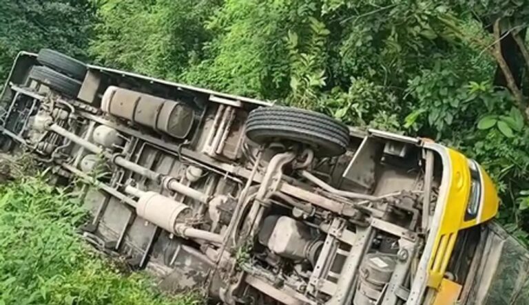हल्द्वानी: अनियंत्रित होकर सड़क किनारे खाई में पलटी स्कूल बस, 12 से ज्यादा बच्चे घायल