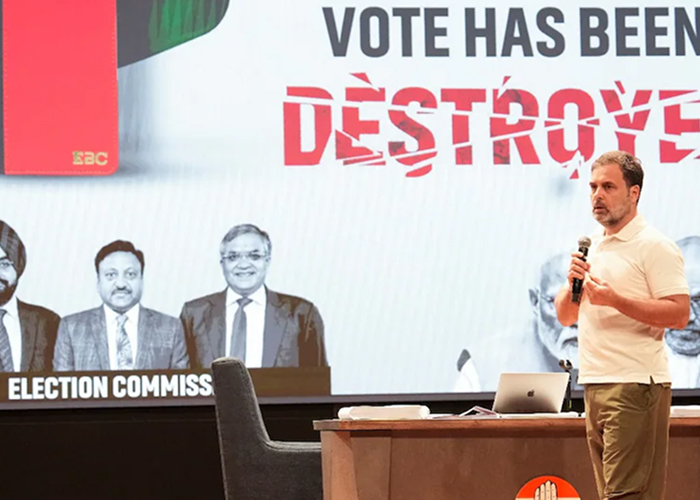 चुनाव आयोग का राहुल गांधी पर पलटवार: सबूत के साथ शपथपत्र दें, वरना जनता को न करें गुमराह