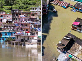 उत्तरकाशी में खीरगंगा नदी फिर उफान पर, हर्षिल घाटी खाली, पांच जिलों में स्कूल बंद