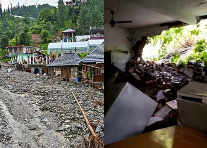 हिमाचल में मानसून का कहर: ऊना के स्कूल में भूस्खलन, मलबा दीवार तोड़कर कक्षा में घुसा