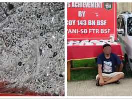 बीएसएफ ने बांग्लादेश तस्करी प्रयास नाकाम किया, 27 लाख रुपये मूल्य की चांदी के साथ आरोपी गिरफ्तार