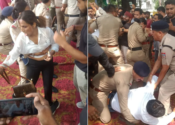 UKSSSC पेपर लीक विरोध: आमरण अनशन कर रहे छात्र को पुलिस ने उठाया — हंगामे में महिलाओं के कपड़े फटे
