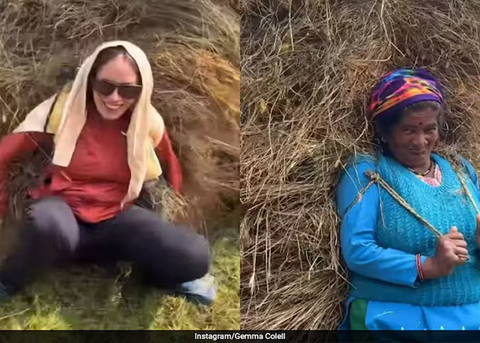 विदेशी पर्यटक हुए हैरान: पहाड़ी महिला ने 40 किलो घास का गठ्ठा उठाकर दिखाया दम