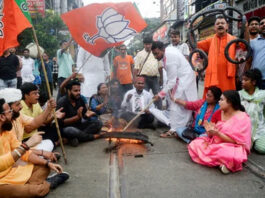 BJP ने खगेन मर्मू पर हमले के विरोध में बंगाल सरकार के खिलाफ प्रदर्शन किया